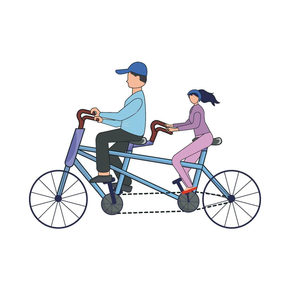 playing bicycle illustration vector