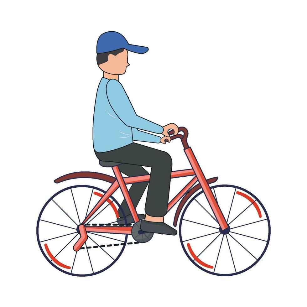 playing bicycle illustration vector