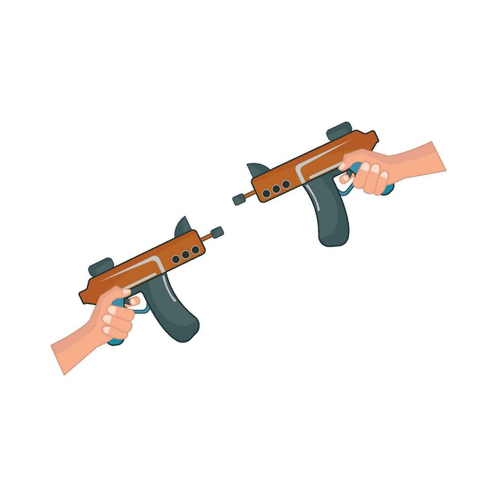 shotgun in hand illustration vector