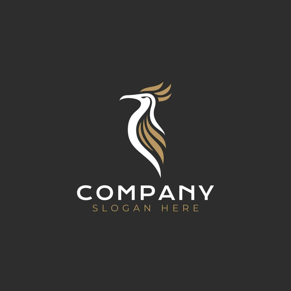 Luxury hummingbird mascot vector logo design. Simple minimalist bird as company brand identity. Vector illustration.