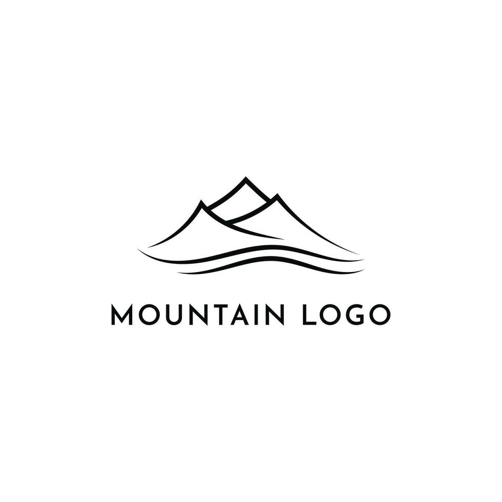 montaña paisaje logo diseño vector modelo