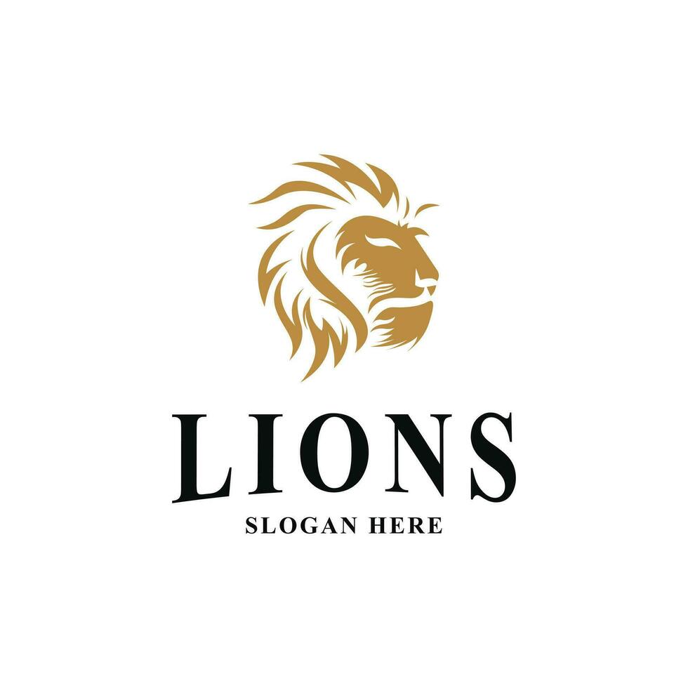 Lion head logo concept design idea vector