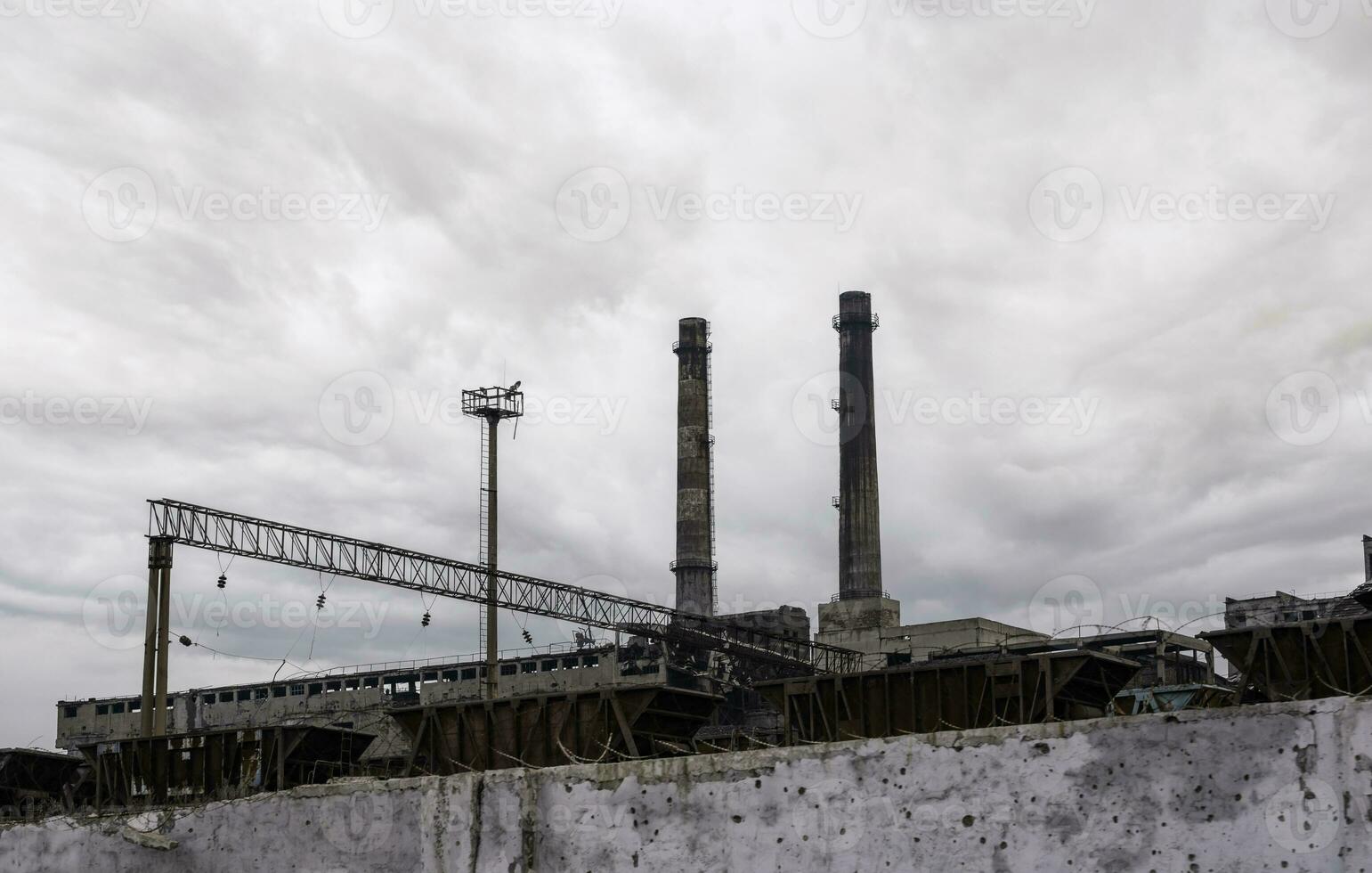 destroyed buildings of the workshop of the Azovstal plant in Mariupol Ukraine photo