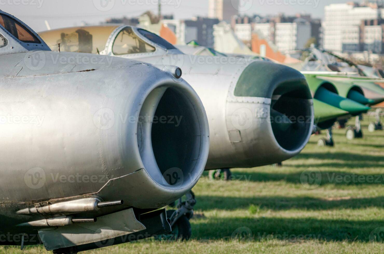 exhibition museum of old army combat fighter aircraft photo
