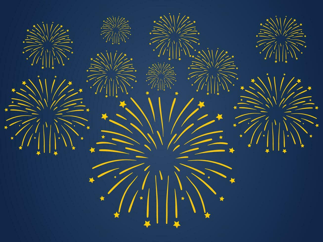 premium firework new year celebration vector