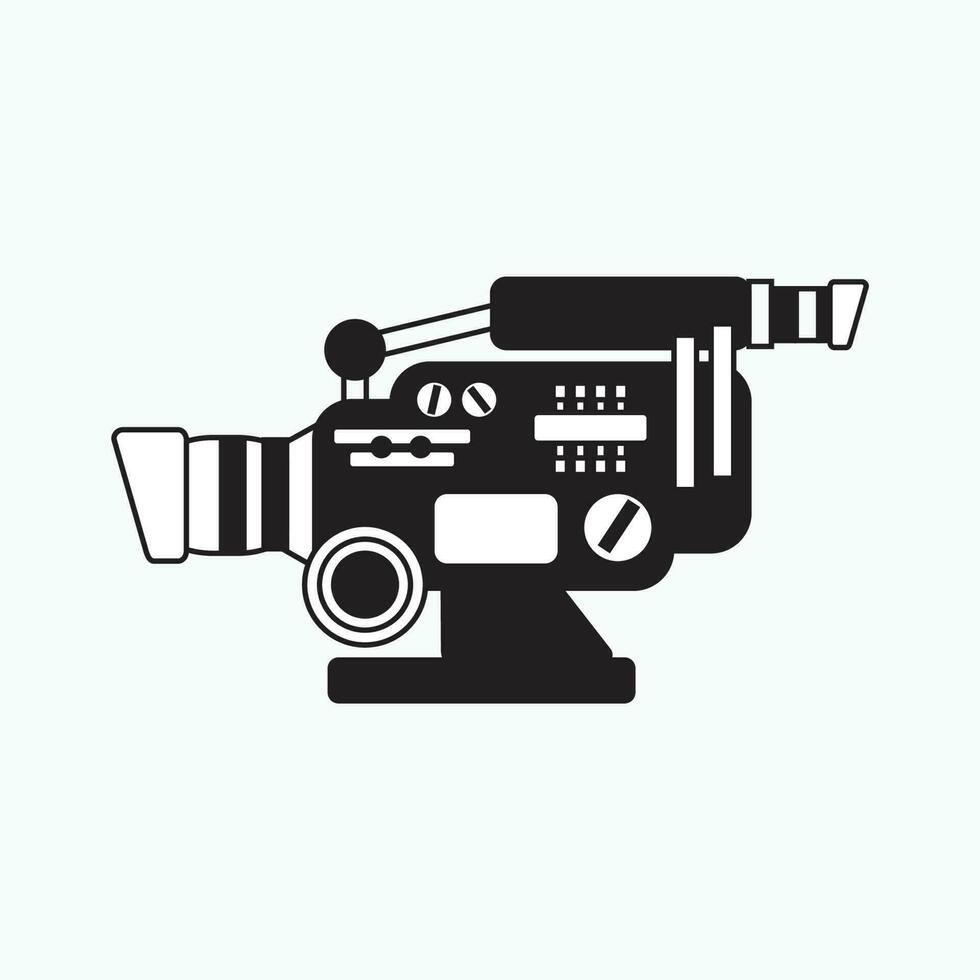 vector illustration - Action Camera icon - flat silhouette style