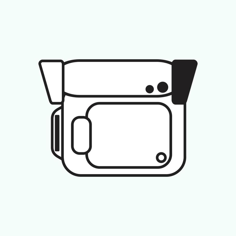 vector illustration - simple handy cam icon illustration - flat silhouette style