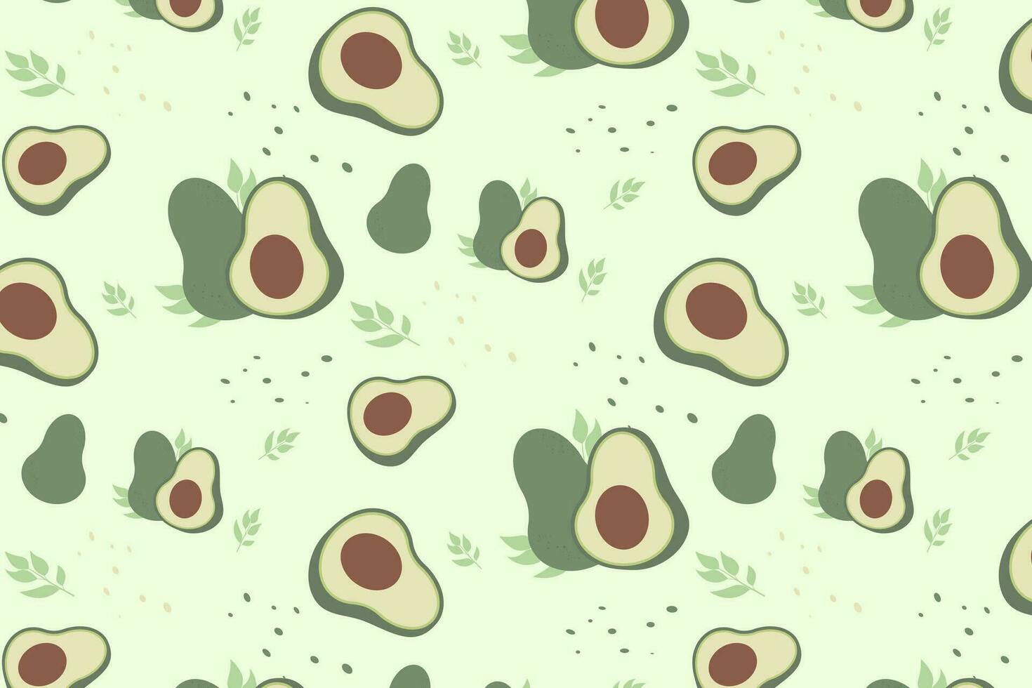 Seamless avocado pattern for textiles, prints, clothing, blankets, banners and more vector