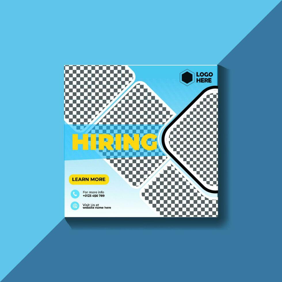 We are Hiring Social media Poster for business vector