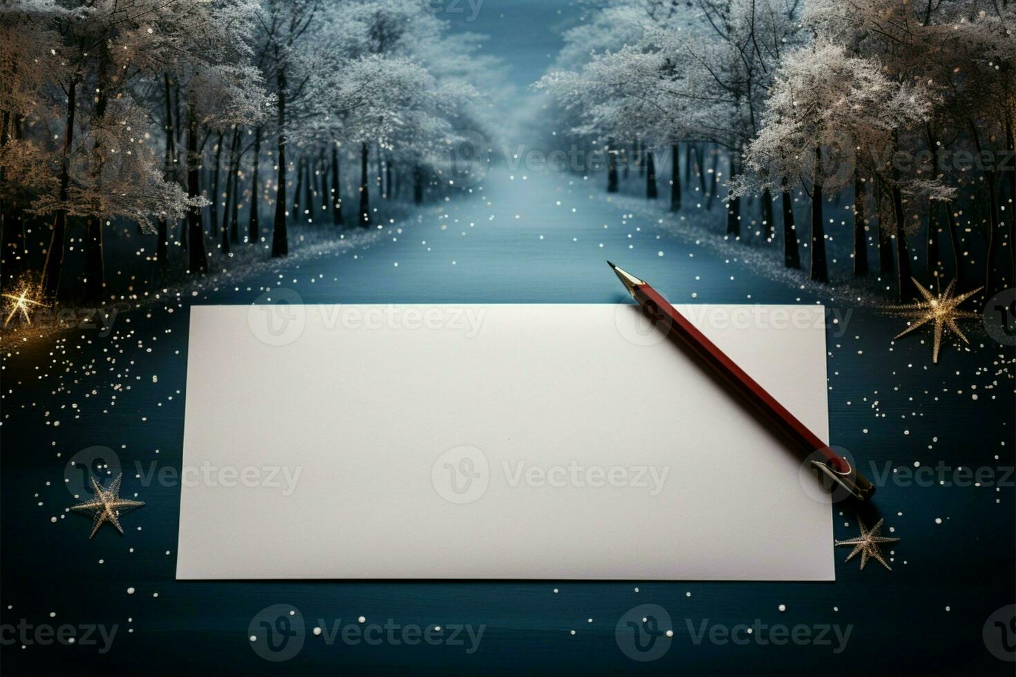 AI generated Seasonal beauty Background evoking the magic of winter holidays photo