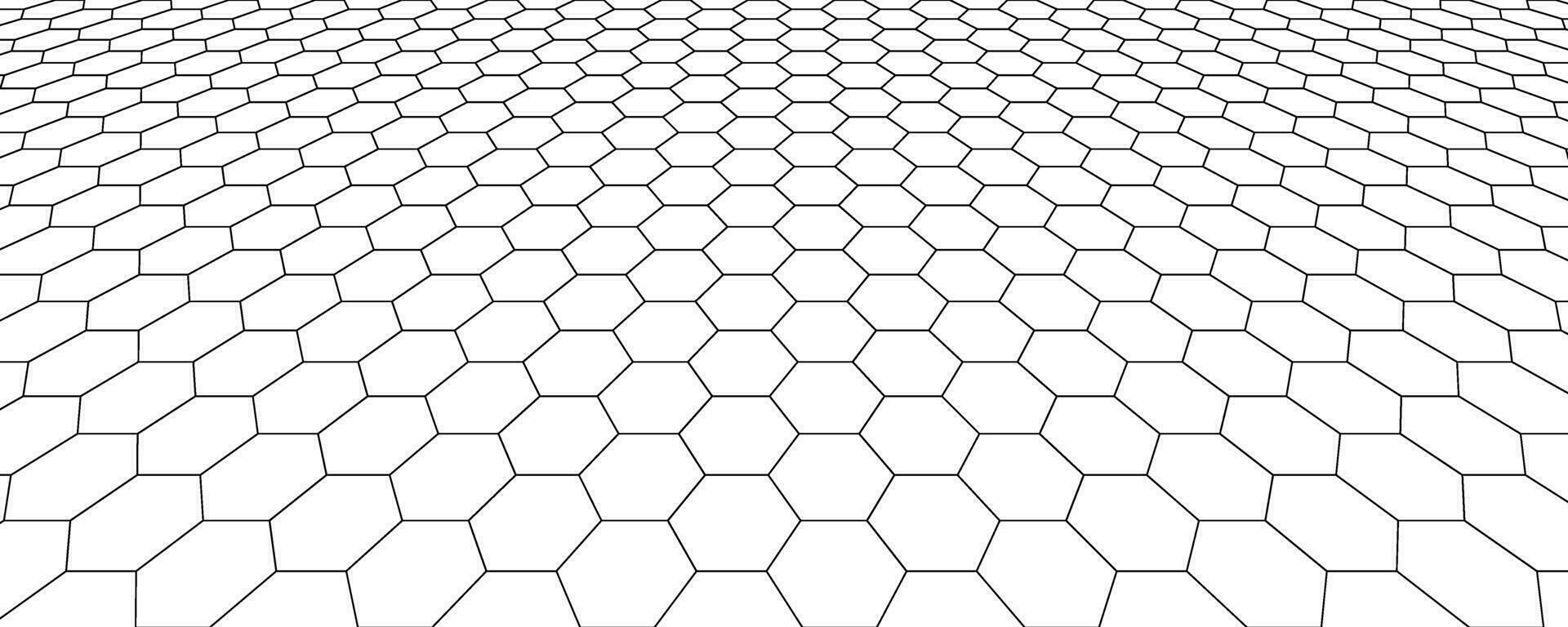 outline honeycomb perspective pattern vector