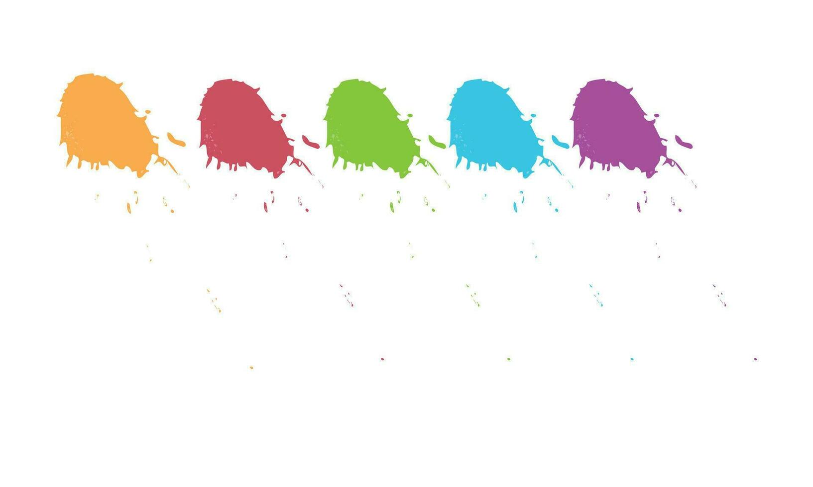 Rainbow paint splash background. Colorful explosion of holi paint. Colorful watercolor splashes. Bright watercolor vector spots. Watercolor Brush Strokes Abstract.