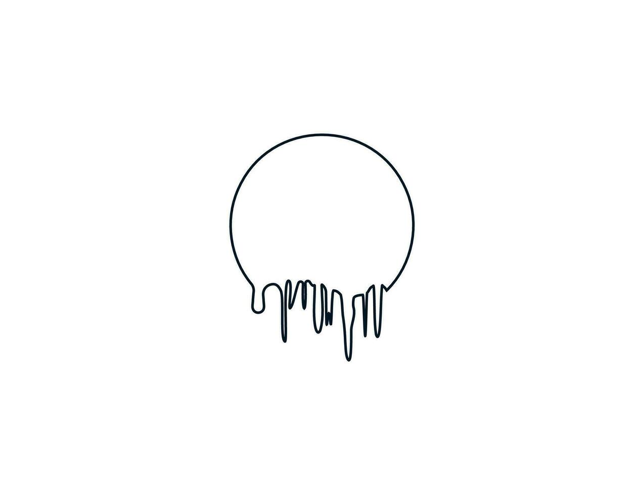 Dripping circle, drops, paint, abstract. Vector illustration.