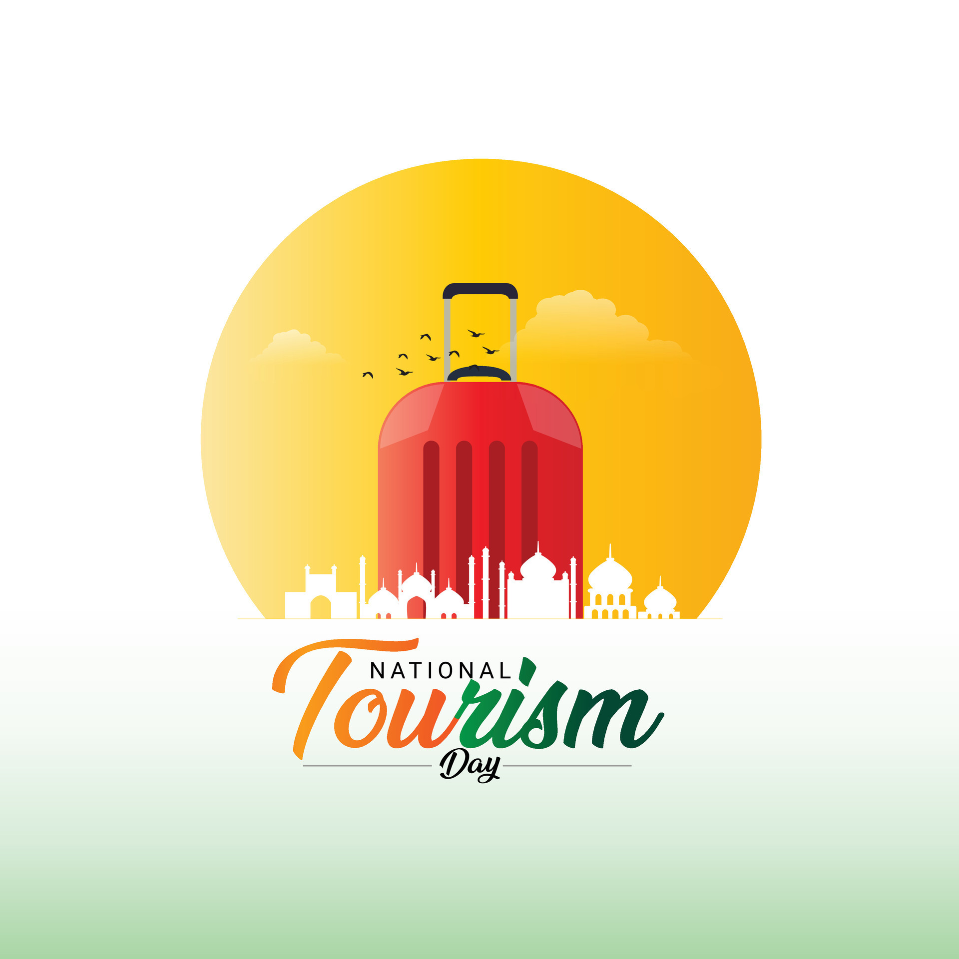 Editable vector image of National Tourism Day can be used for banners 