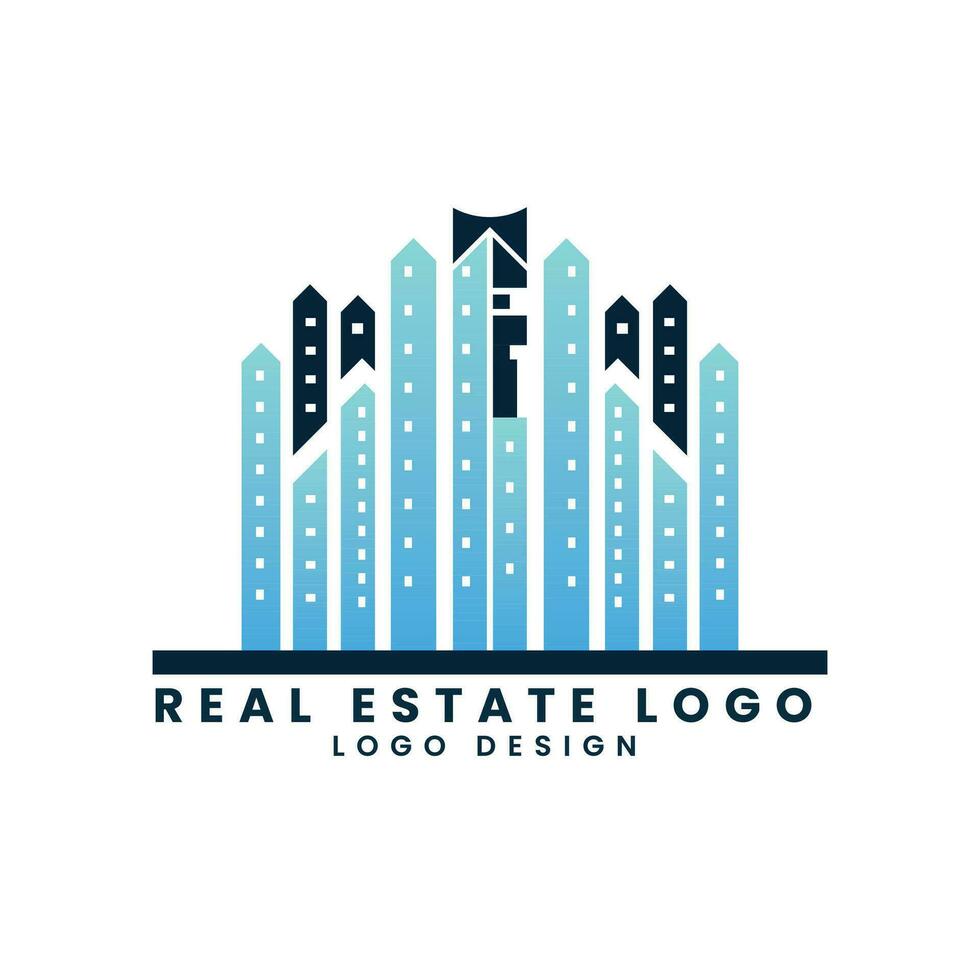 Real estate concept home house building logo design vector template