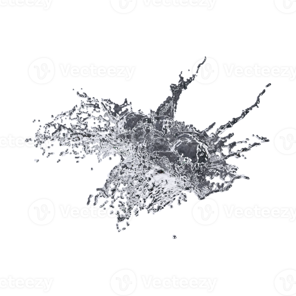 trogen krom flytande abstrakt metallisk form 3d framställa png