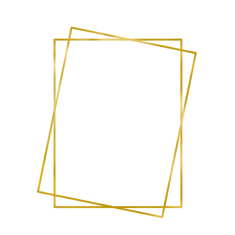 marco dorado cuadrado png