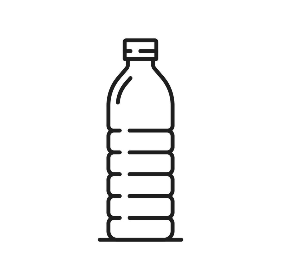 Plastic bottle with mineral water isolated mockup vector