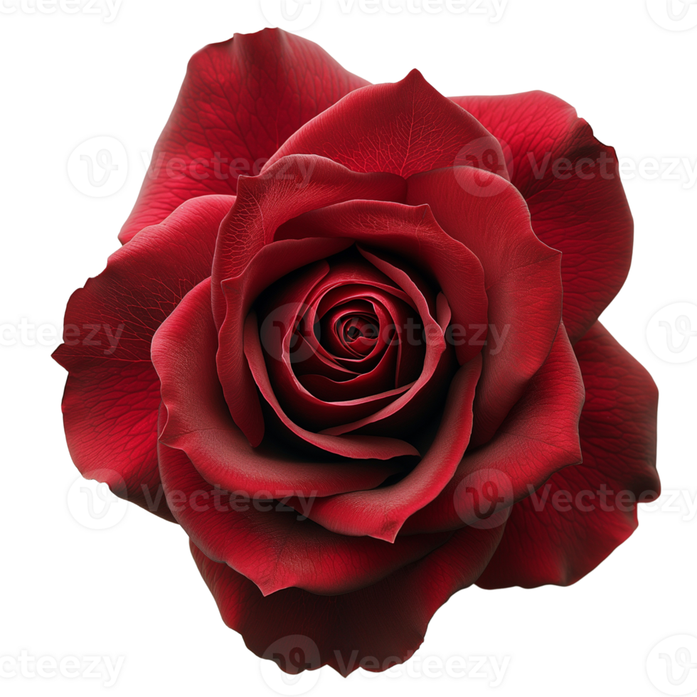 AI generated Red Rose on isolated background png