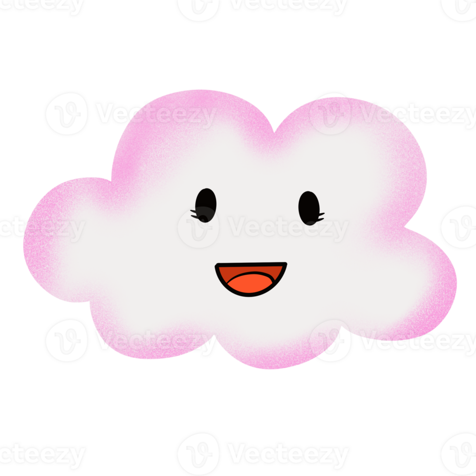 The pink cloud png image for kid or love concept