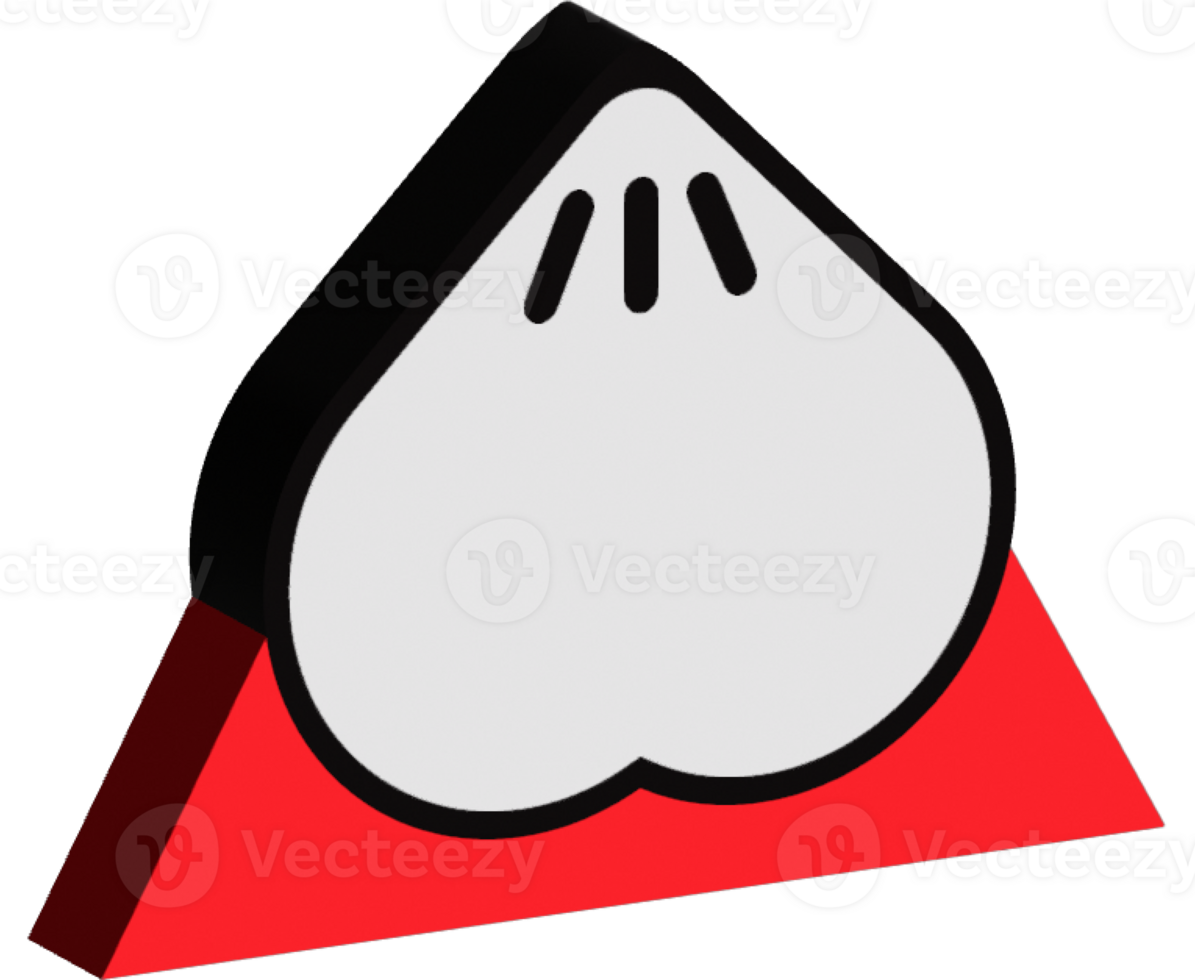 The Chinese 3d icon for celebration or new year concept png