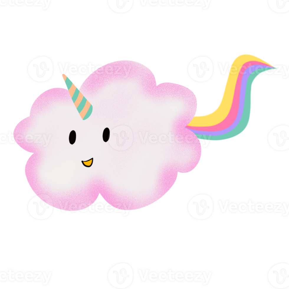 The pink cloud png image for kid or love concept