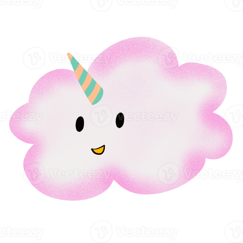 The pink cloud png image for kid or love concept