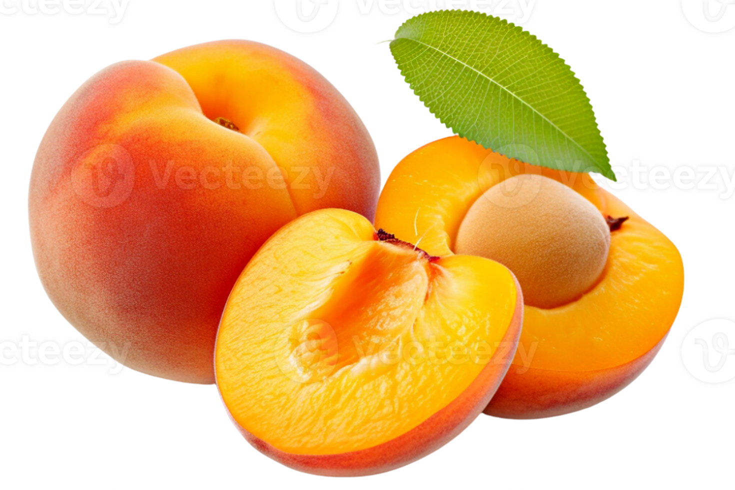 fruit apricot  isolated , With clipping path. png