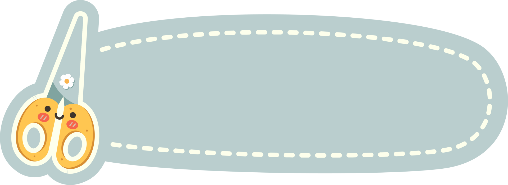 Hand drawn cute notebook label collection png
