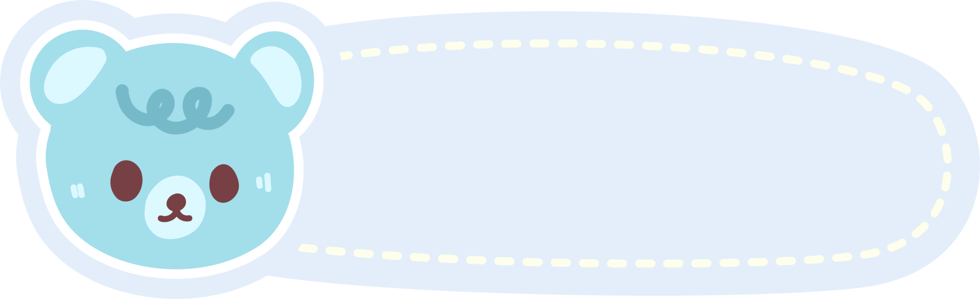 Hand drawn cute notebook label collection png