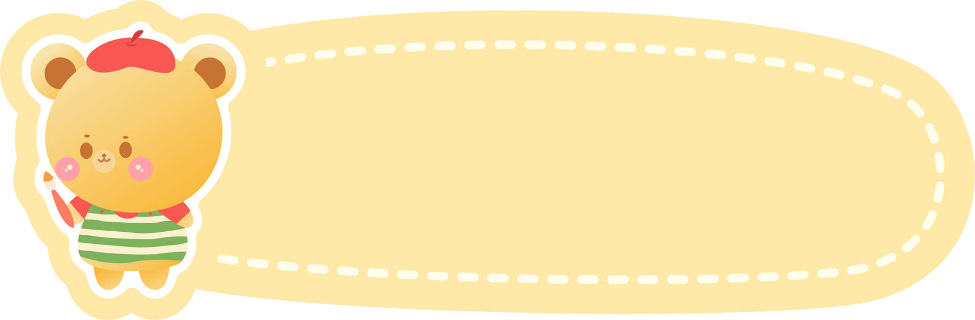 Hand drawn cute notebook label collection png