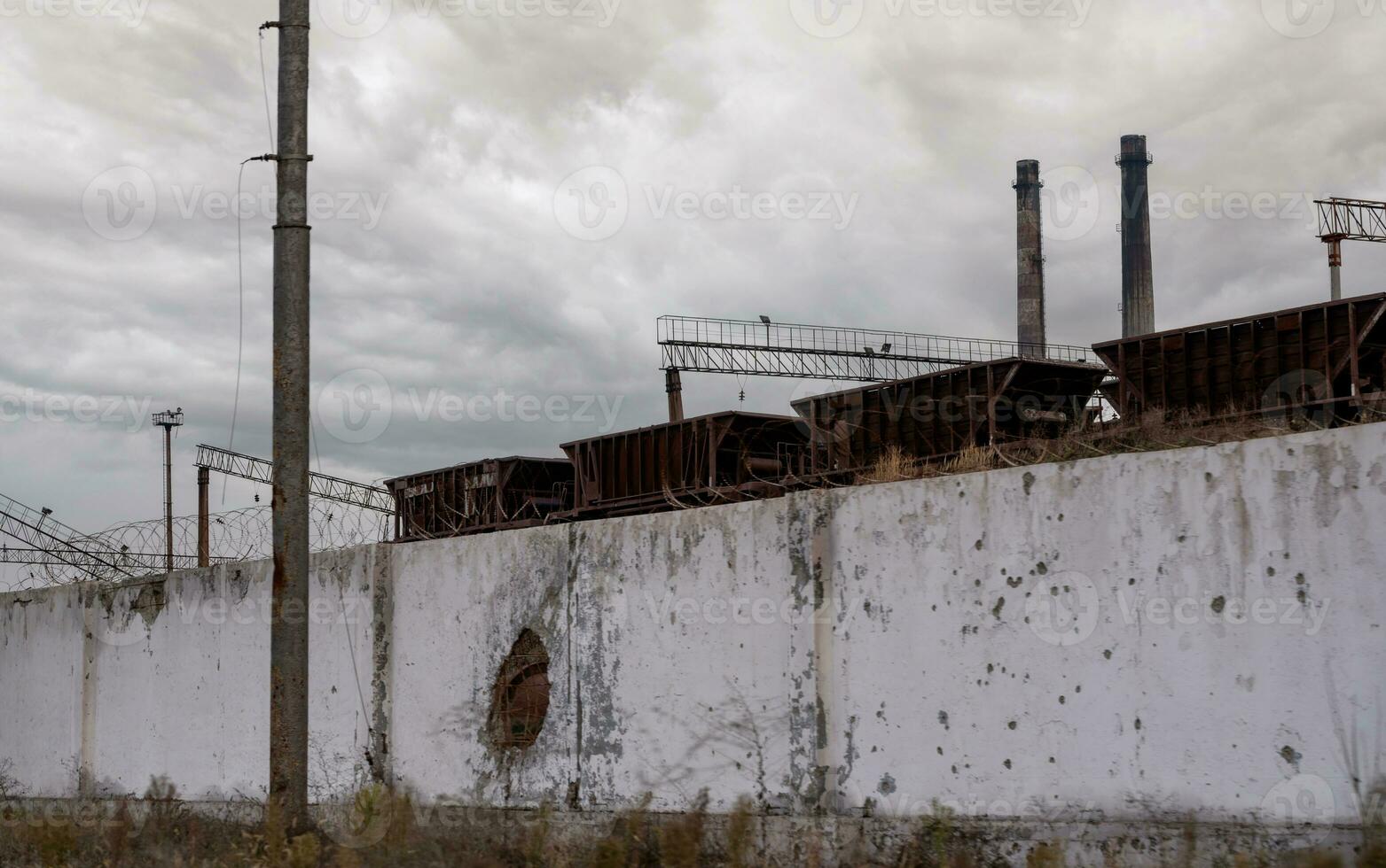 destroyed buildings of the workshop of the Azovstal plant in Mariupol Ukraine photo