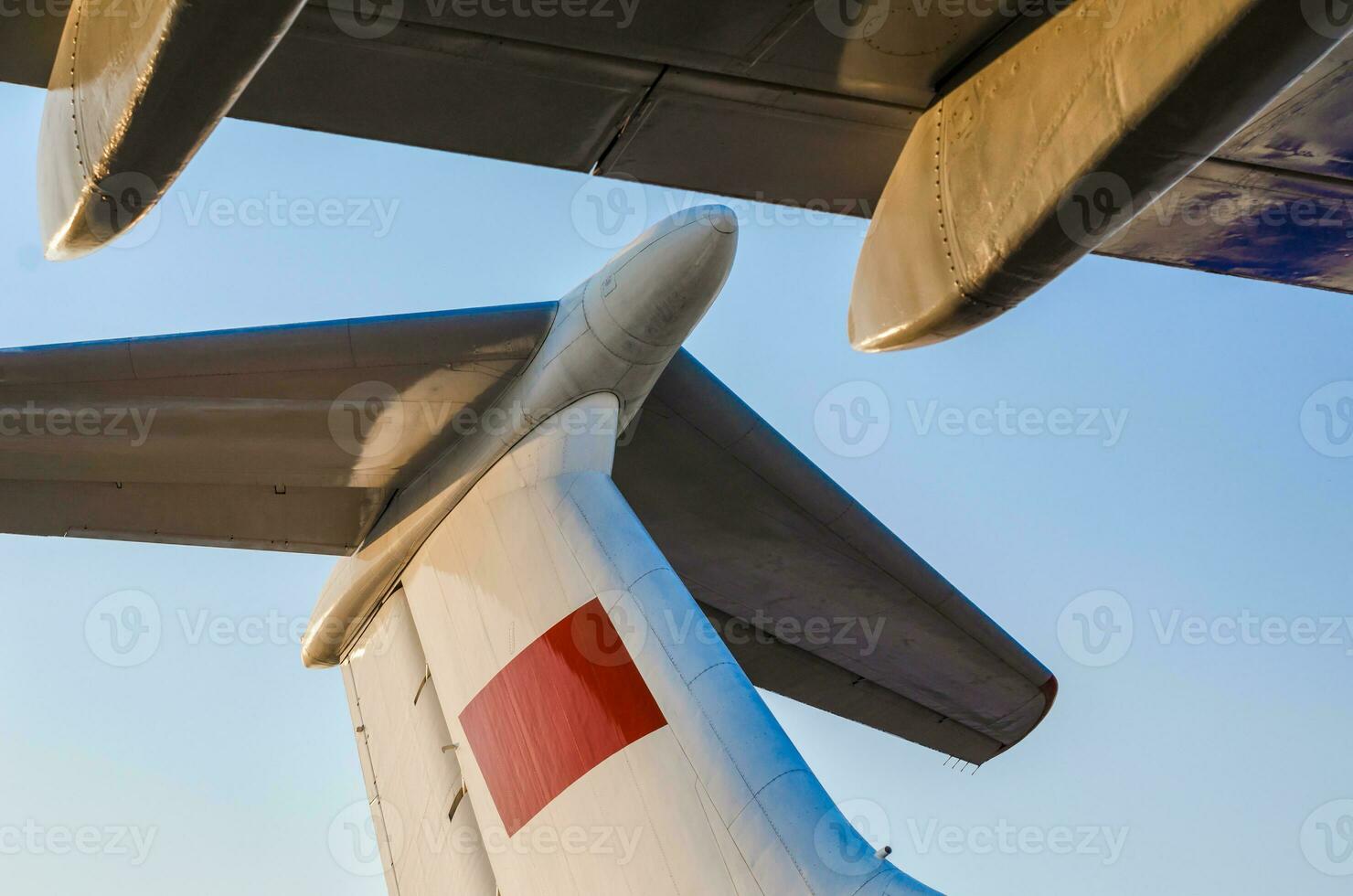 fragment of a Soviet civilian airplane with wings photo