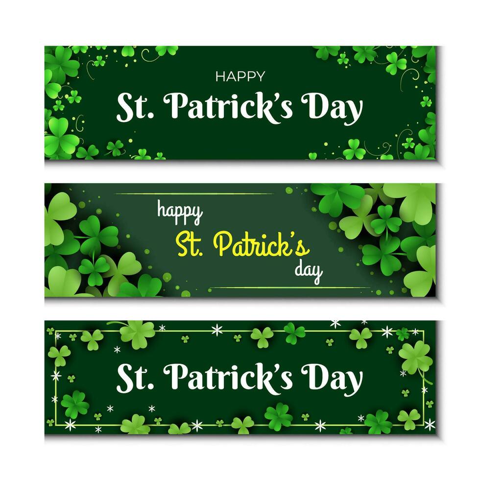 St Patrick's Day Card Banner vector