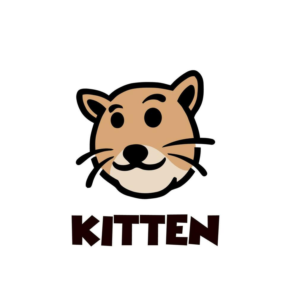 Cats head mascot logo design vector