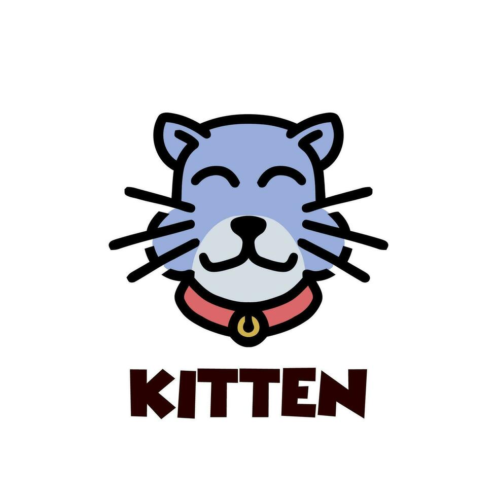 gatos divertido contento logo dibujos animados diseño vector
