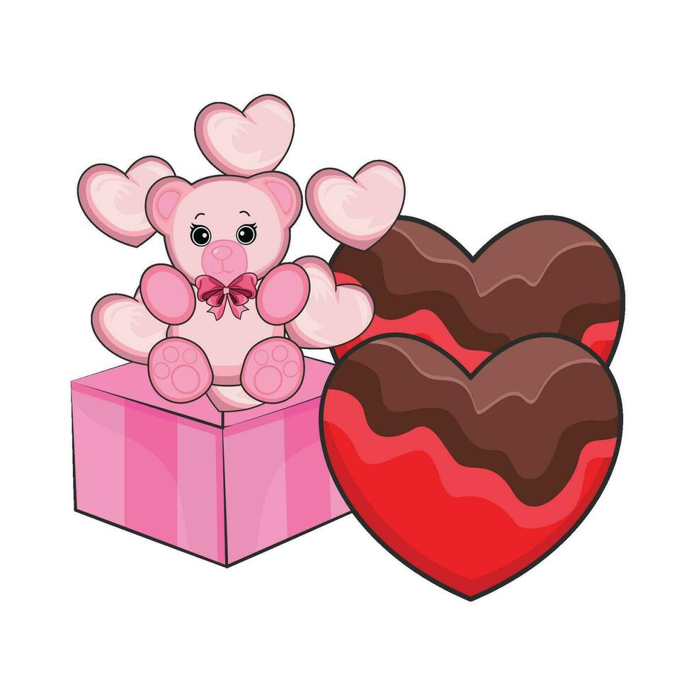 illustration of happy valentines day vector