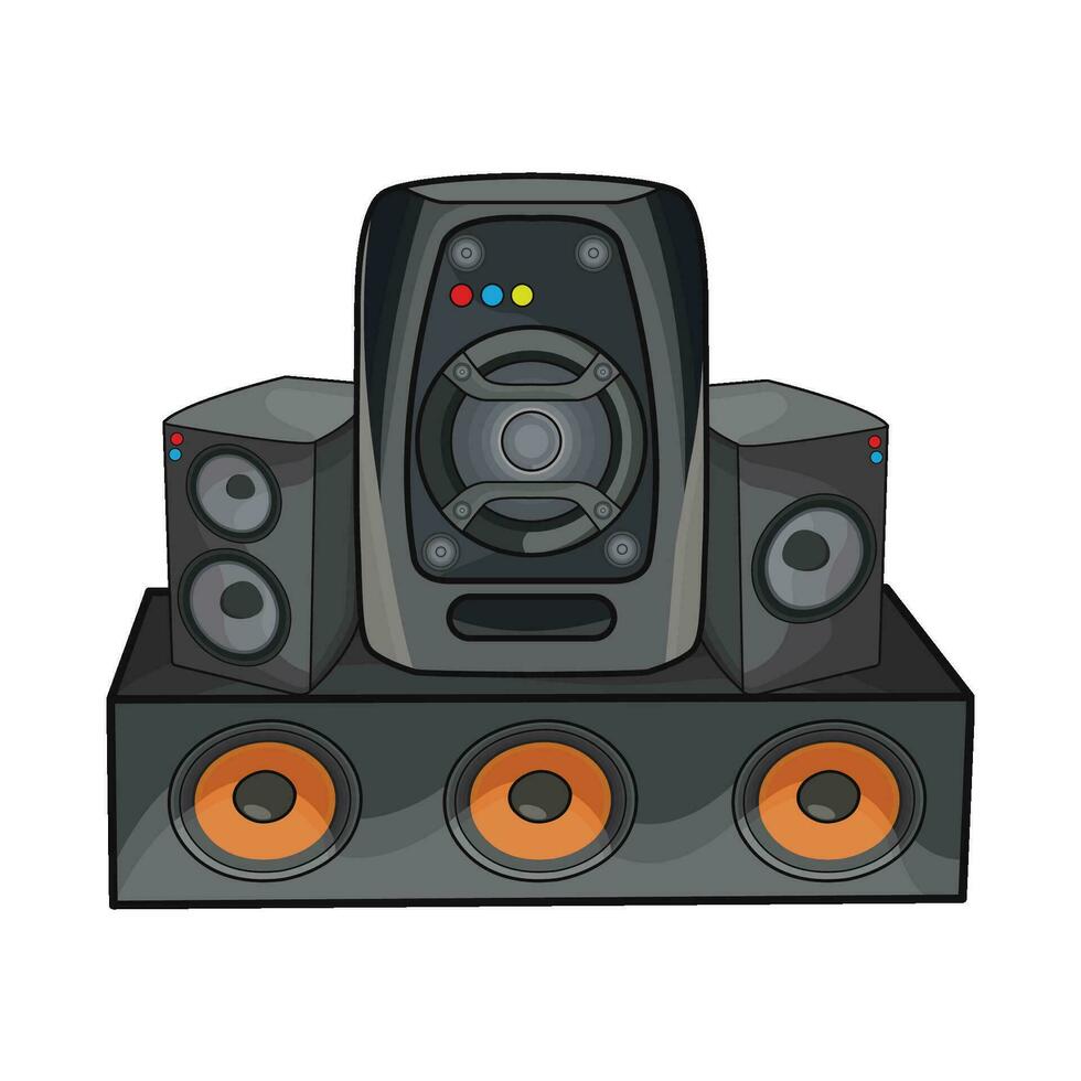 ilustración del sistema de sonido vector