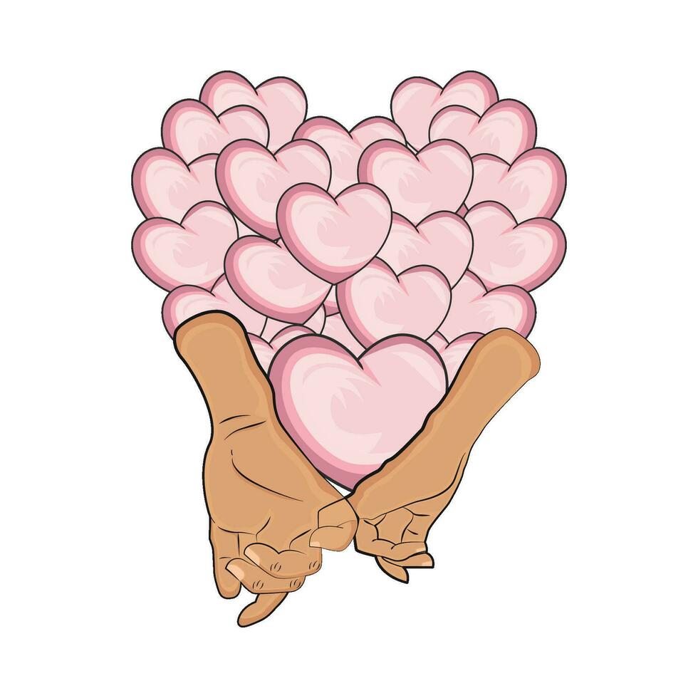 illustration of happy valentines day vector