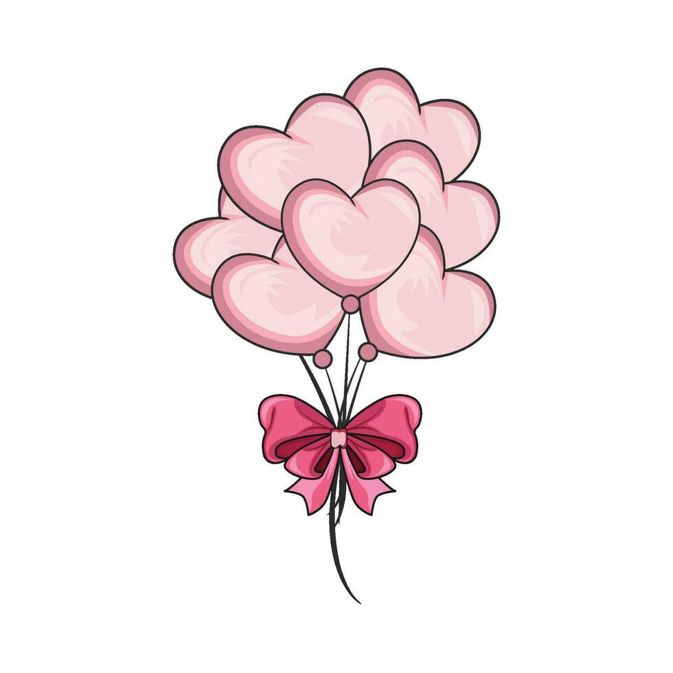 illustration of heart balloon vector