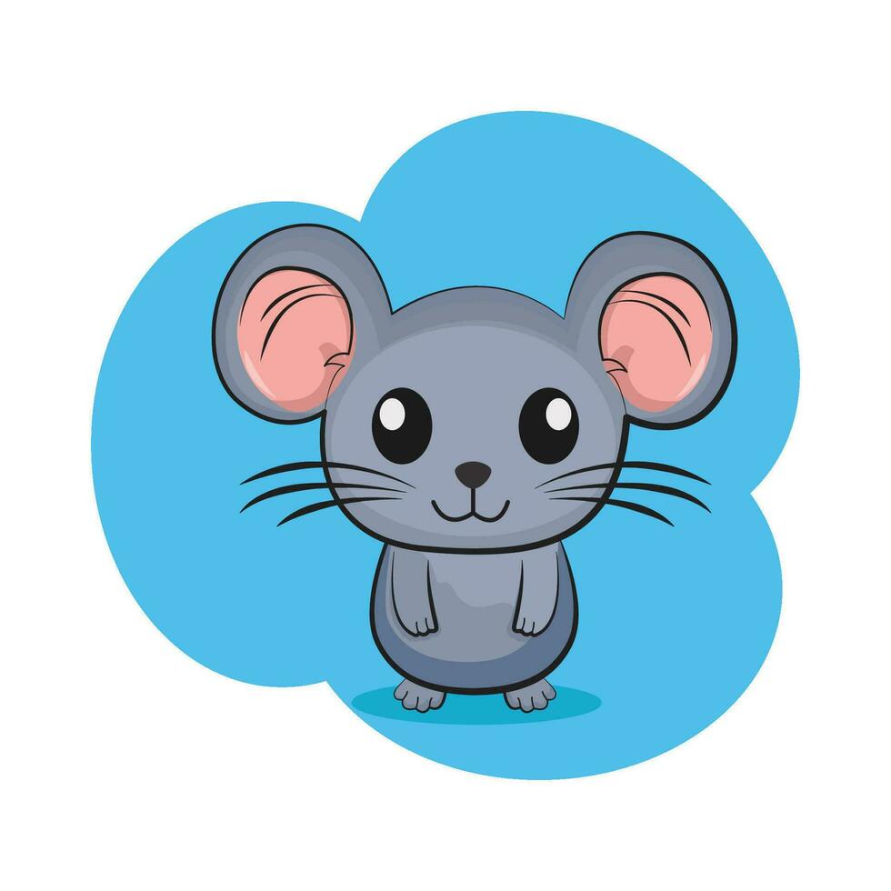 cute mouse illustration vector