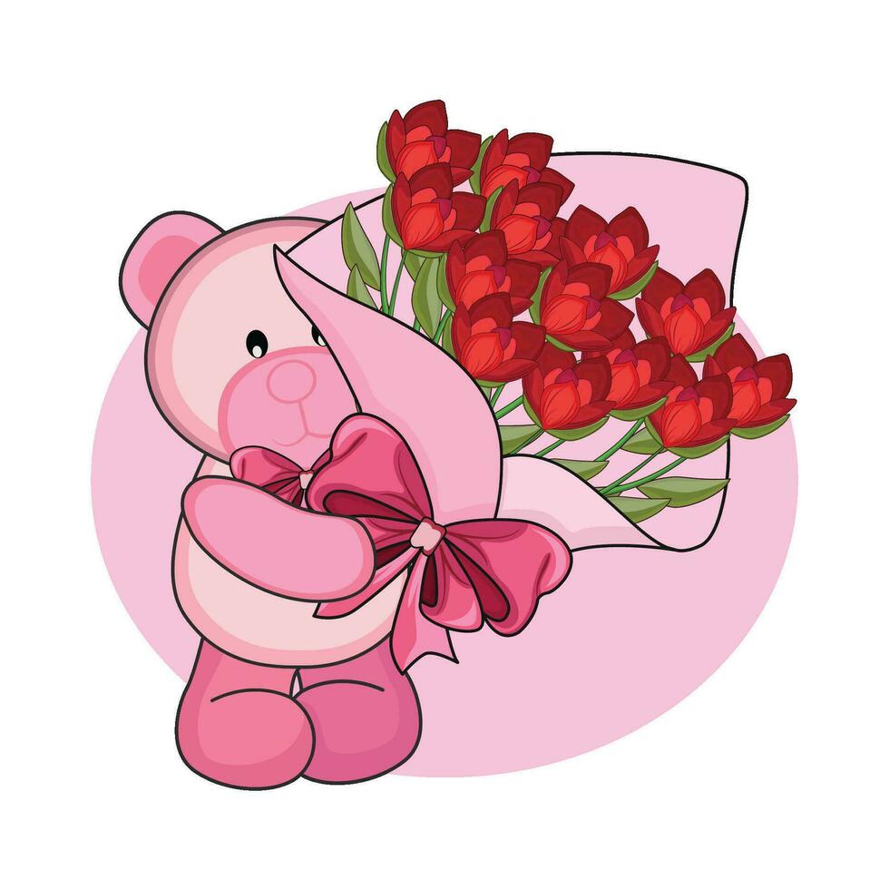 illustration of happy valentine vector