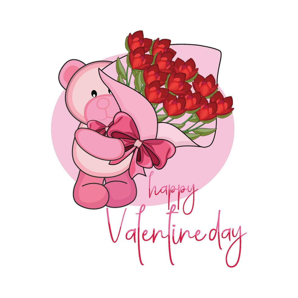 illustration of happy valentines day vector