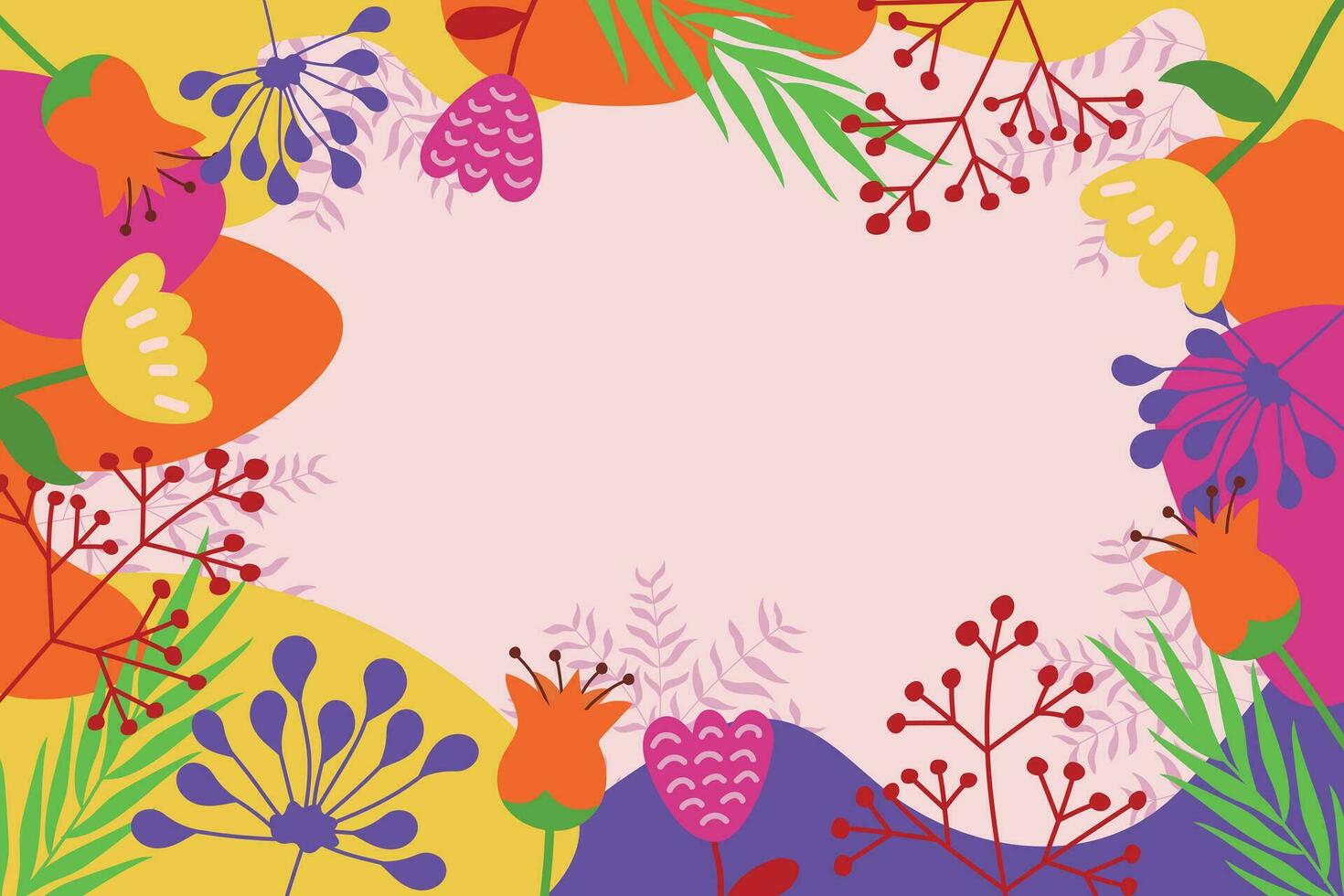 Bright floral background with lilac flowers. Abstract pattern with flowers. vector