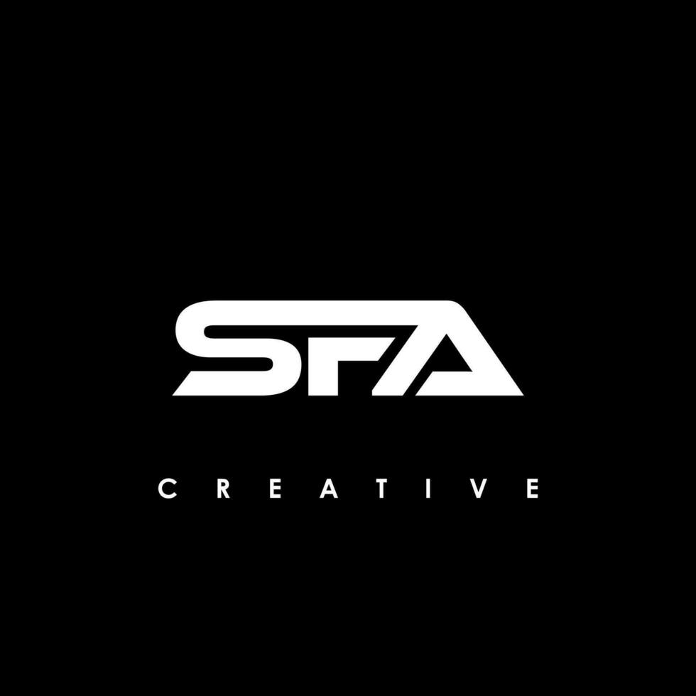 sfa letra inicial logo diseño modelo vector ilustración