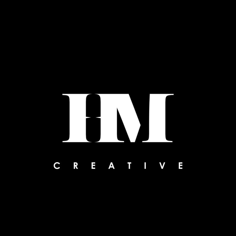 HM Letter Initial Logo Design Template Vector Illustration