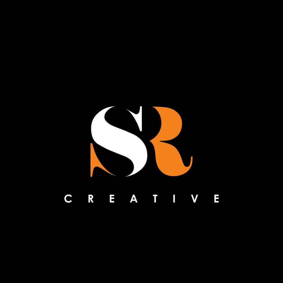 SR Letter Initial Logo Design Template Vector Illustration