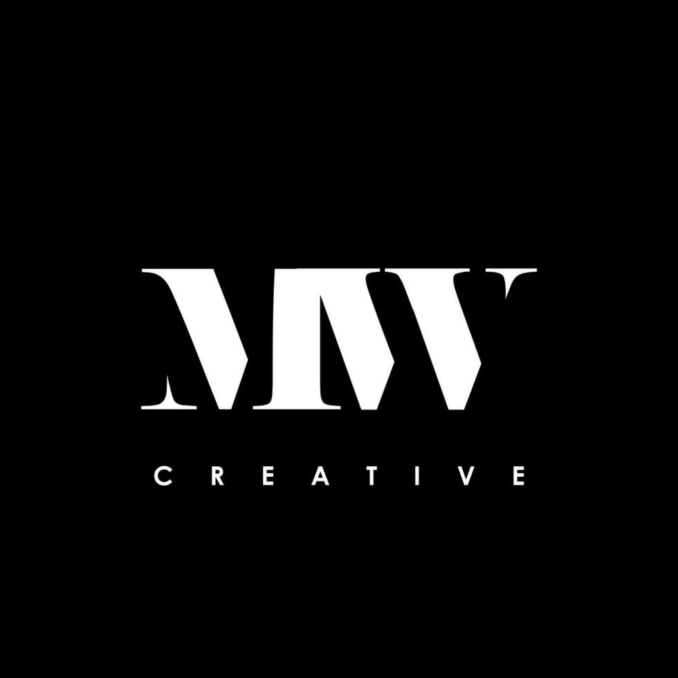 MW Letter Initial Logo Design Template Vector Illustration