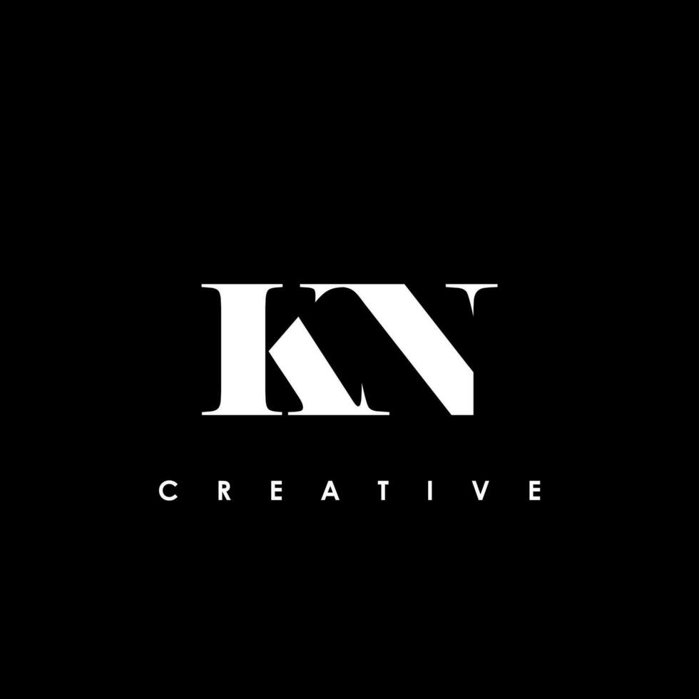 KN Letter Initial Logo Design Template Vector Illustration
