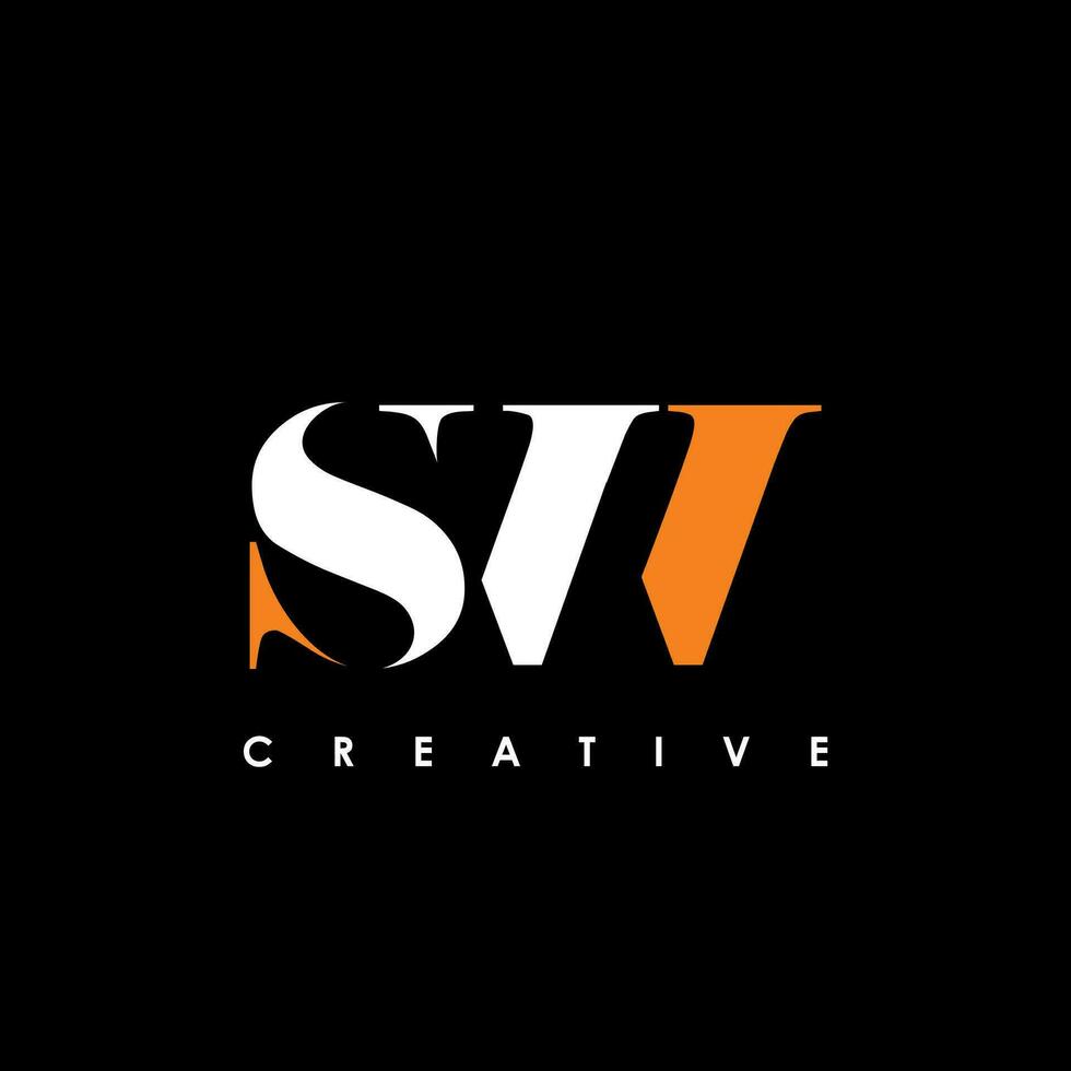 SW Letter Initial Logo Design Template Vector Illustration
